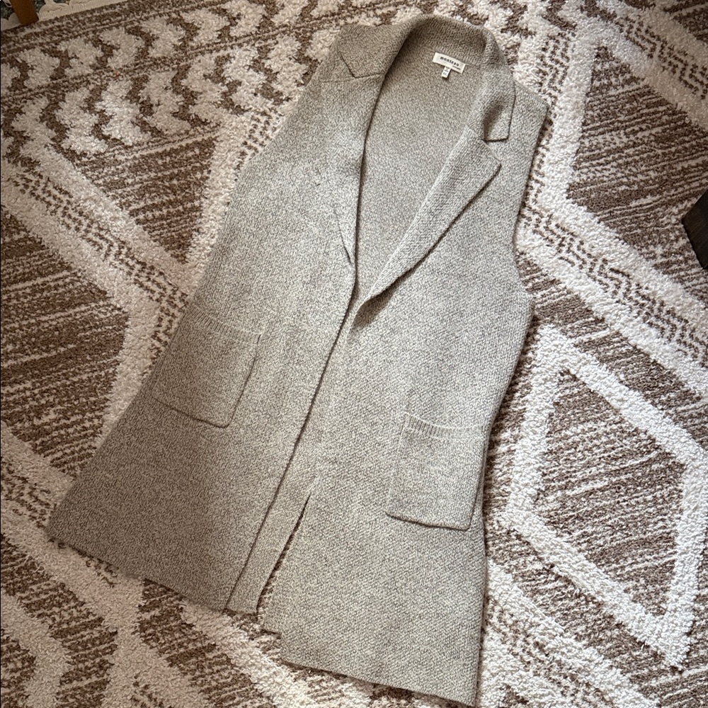 Monteau Heather Gray Knit Vest